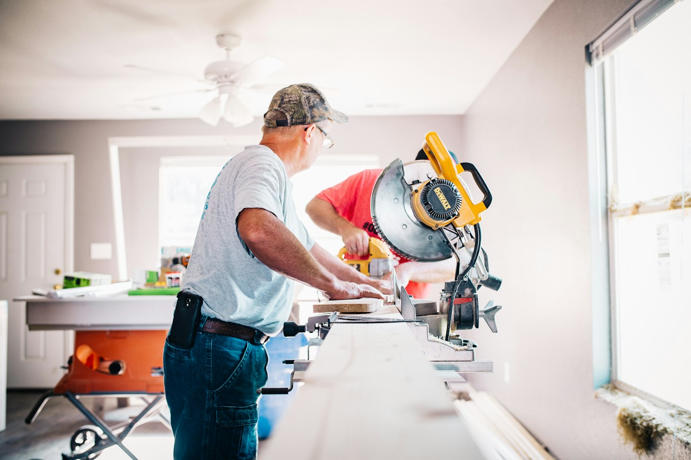 Maintenance work at a rental property