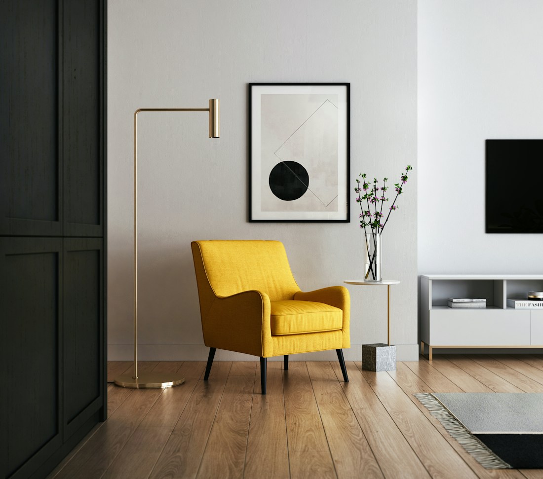 Bright, comfortably furnished residential living room