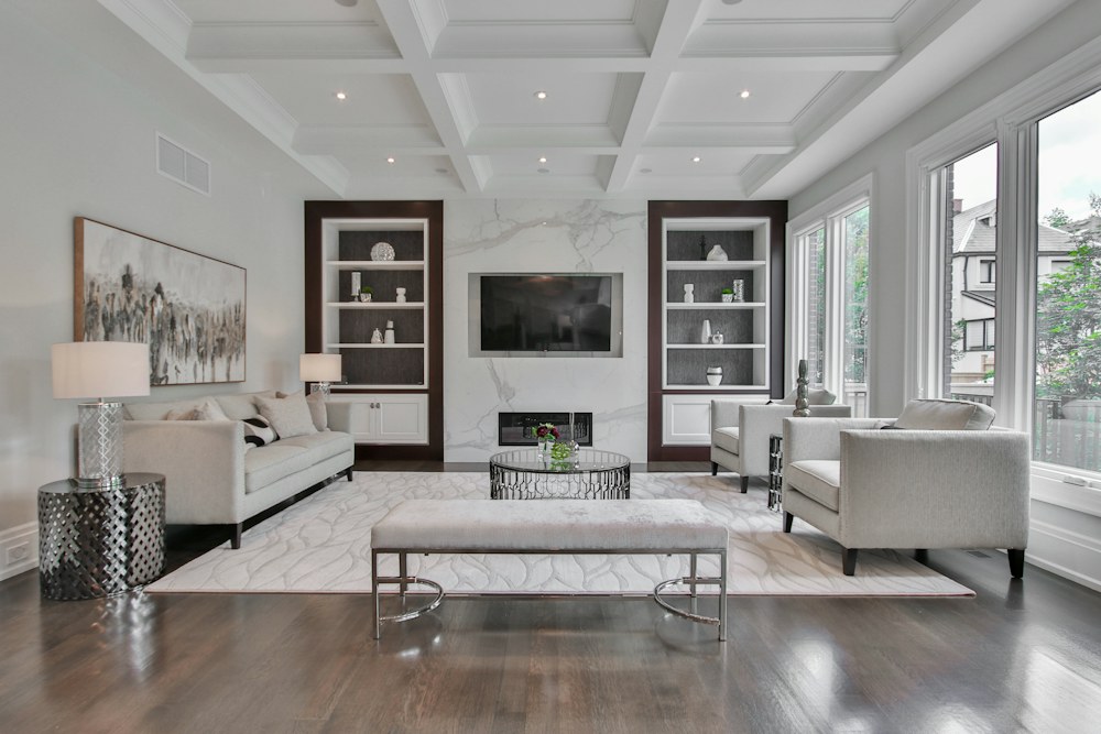 Bright, well-maintained residential living room