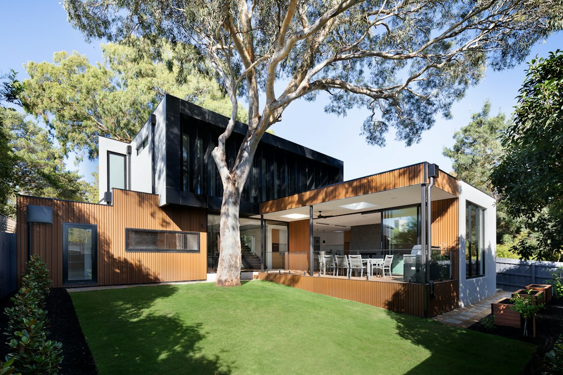 Illustrative contemporary residential interior maintained for occupation